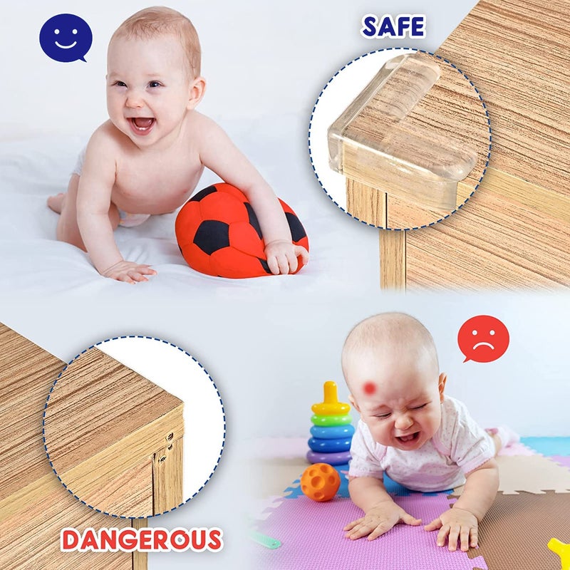 YIIFELL 32 Pack Corner Protector Baby, Table Corner Protectors for Baby Corner Protector Guards Clear Corner Protectors for Furniture Corner Protectors Corner Guards Baby Proof Corner Covers Baby Safety - Image 3